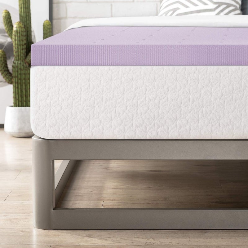 MELLOW Best Price Mattress Topper Twin, 2" Memory Foam Mattress Topper with Lavender Certipur-US Certified Cooling, Twin Size - Image 4